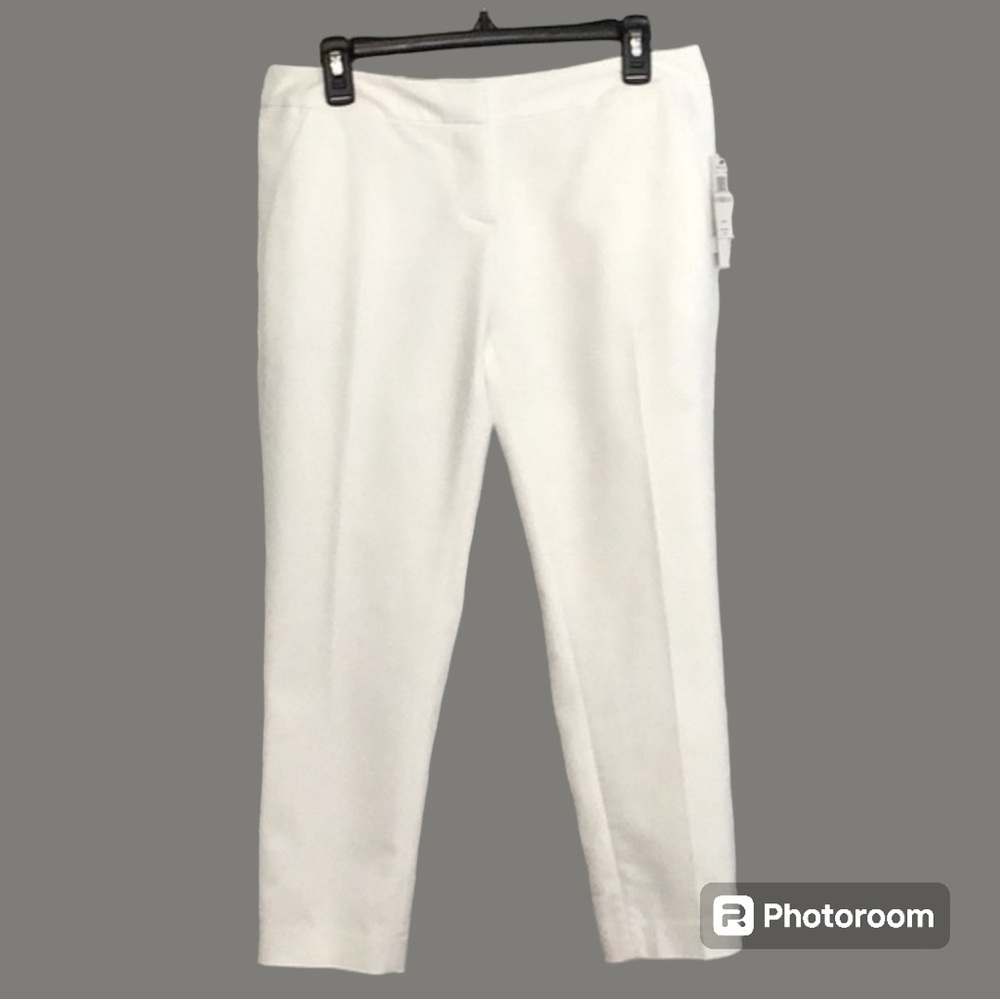 Amanda &‎ Chelsea White Contemporary Fit Stretch Capri Size 6 low rise waist NWT
